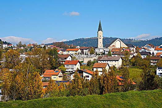 教区教堂,巴伐利亚森林,下巴伐利亚,巴伐利亚,德国,欧洲