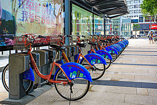 海曙,自行车,车棚,公用设施,公用自行车,共享,设施,交通,单车