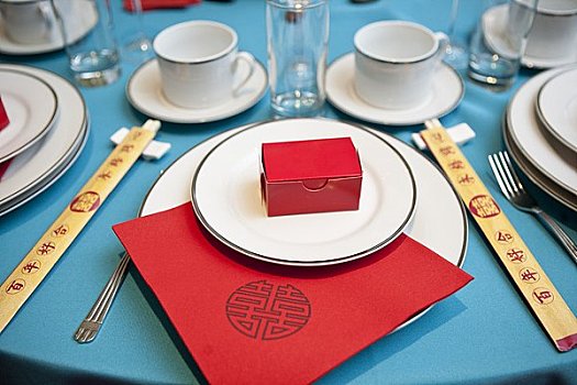 中国,餐具摆放,婚礼