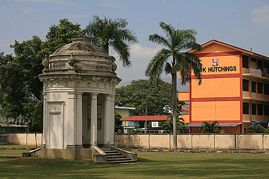 马来西亚,槟城,圣乔治教堂,st,george,s,church,有排列整齐而且造型美观的圆柱,是最具代表性的英国建筑之一
