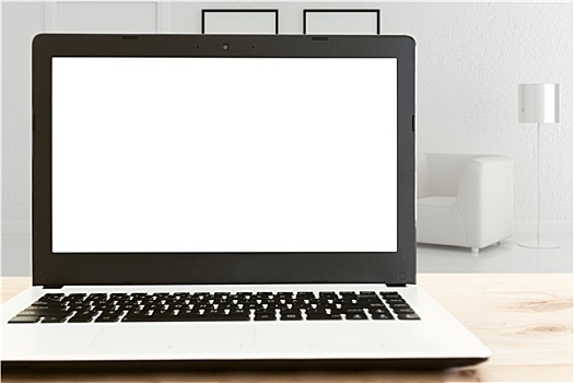 笔记本电脑,白色,显示屏,木头,书桌