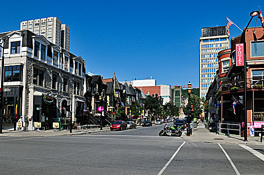 历史,市区,街道,蒙特利尔,魁北克,加拿大,北美
