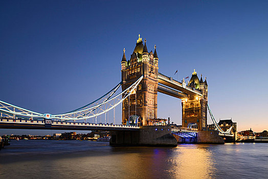 塔桥,黄昏,伦敦,英格兰,英国,欧洲