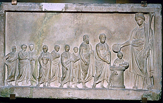 希腊人,浮雕,公元前4世纪,艺术家,未知