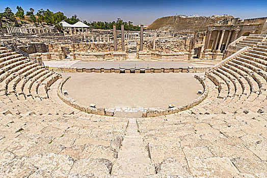 罗马剧场,约旦,山谷,北方,地区,以色列