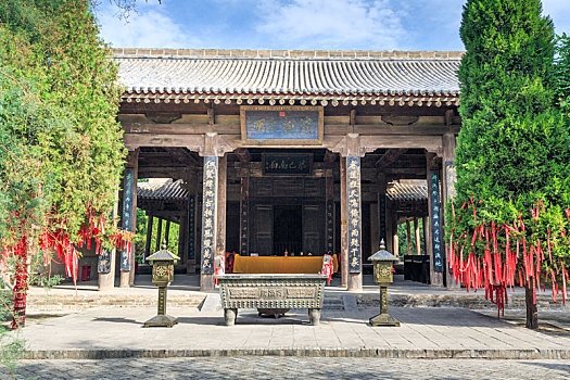 中国山西省运城市舜帝陵陵区中式古建筑