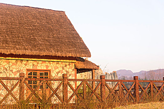 旅游区木头房子