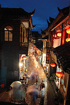 湖南鳳凰古城夜景