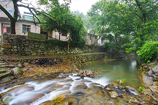 小溪,老房子,山泉,流水