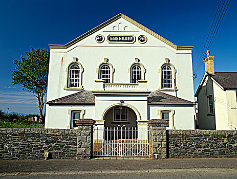 威尔士,安格尔西岛,希伯来,石头,帮助,小教堂,1785年,古典风格
