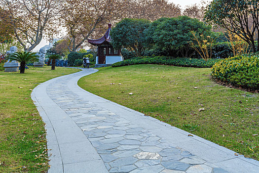 公园草坪小路,南京绣球公园