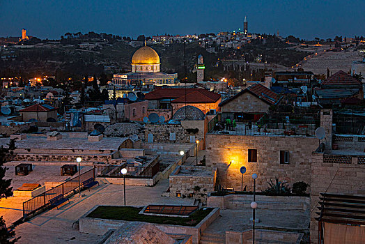以色列,耶路撒冷,老城,风景,圆顶清真寺