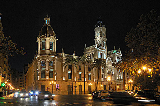 市政厅,瓦伦西亚,西班牙,欧洲