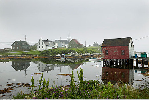 渔村,展望,湾,新斯科舍省,加拿大