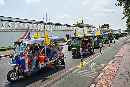 出租车,护送,街道,曼谷,泰国,亚洲