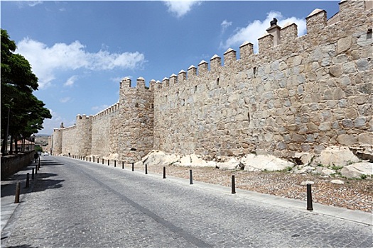 中世纪城市,墙壁,卡斯蒂利亚,西班牙