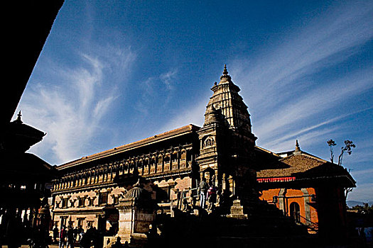 窗户,宫殿,巴克塔普尔,杜巴广场,尼泊尔,15世纪,一个,漂亮,雕刻,世界,公里,东方,加德满都,文化