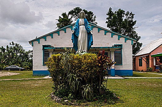 基督教,雕塑,岛屿,雅浦岛,密克罗尼西亚