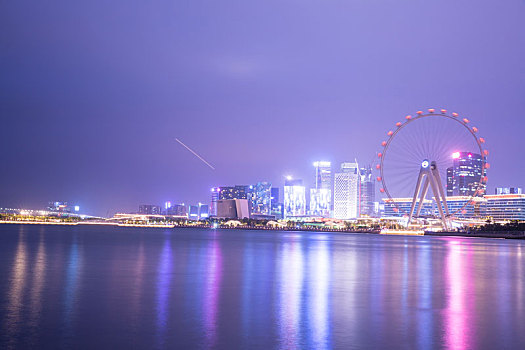 广东省深圳市前海片区夜景