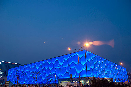 北京奥运场馆－水立方夜景
