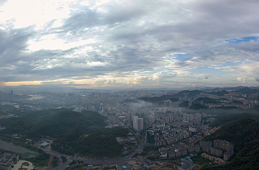 广东惠州市惠城区市区航拍风光