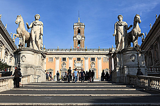 楼梯,首都,广场,坎皮多利奥,罗马,意大利,欧洲