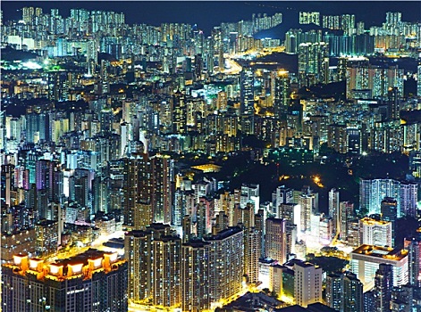 香港,城市,夜晚