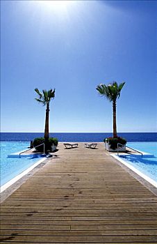 游泳池,大西洋,度假酒店,丰沙尔,马德拉岛,葡萄牙,欧洲