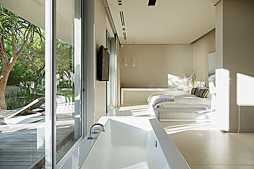 浴缸,现代,主卧室