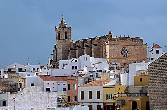玛丽亚,大教堂,米诺卡岛,巴利阿里群岛,西班牙,欧洲
