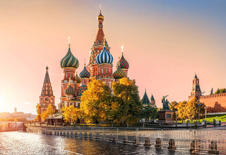 秋天,太阳,大教堂,红场,莫斯科