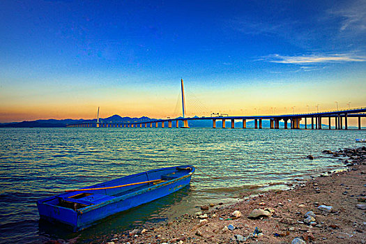 深圳湾,深圳湾大桥,海边