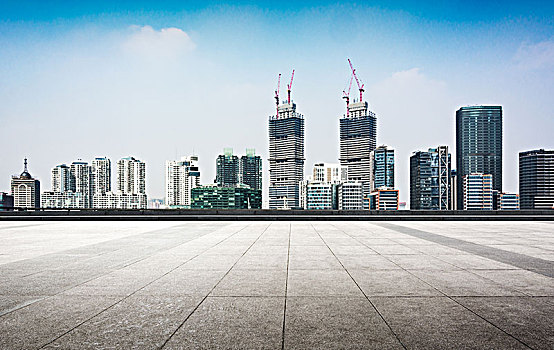 空,地面,正面,现代建筑