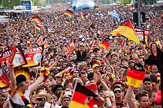 球迷,欧元,公用,注视,活动,柏林,英里,看,区域,勃兰登堡门,德国,欧洲