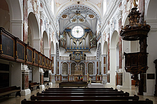 大教堂,朝圣教堂,奥格斯堡,斯瓦比亚,巴伐利亚,德国,欧洲