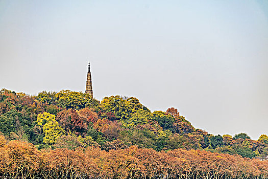 杭州宝石山秋景保俶塔