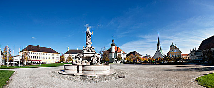 喷泉,朝拜,乡村,上巴伐利亚,德国,欧洲
