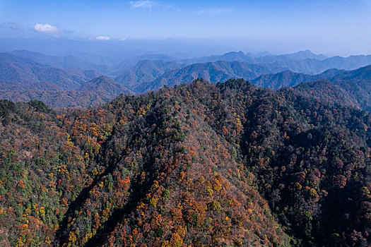 陕西汉中留坝秦岭秋色