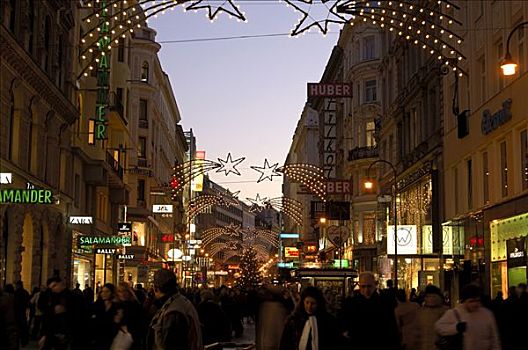 购物,圣诞时节,维也纳,奥地利