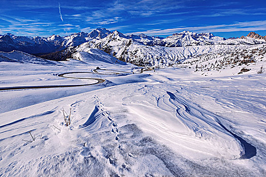 雪景,白云岩,意大利,冬季风景