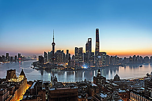 上海陸家嘴夜景