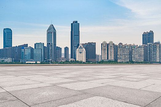 城市道路和现代建筑背景