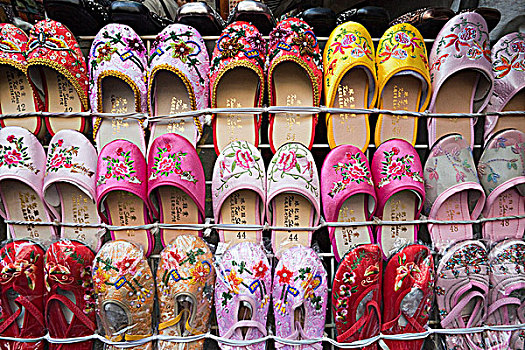 中国,香港,九龙,旺角,特写,拖鞋