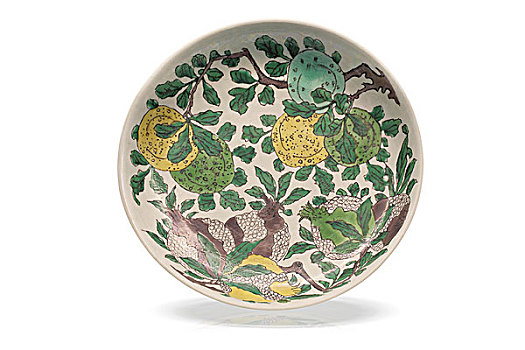 古代清朝瓷器盘