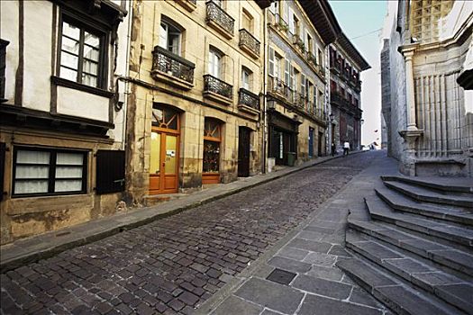鹅卵石,街道,老城,尼古拉斯,西班牙