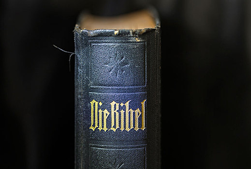 书脊,老,圣经,德国,欧洲