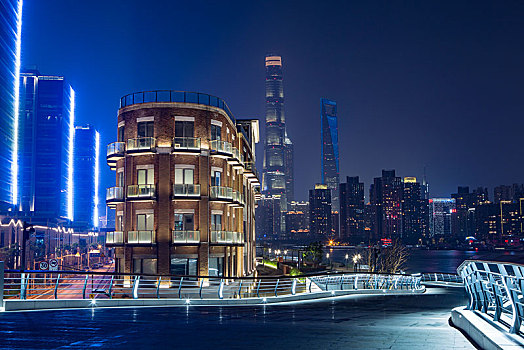 上海黄埔滨江夜景