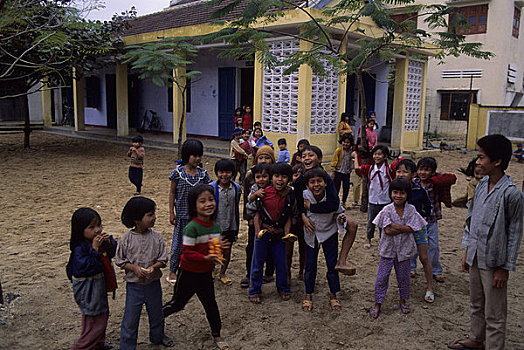 越南,孩子,校园