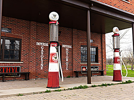 汽油,旧式,车站,安大略省,加拿大