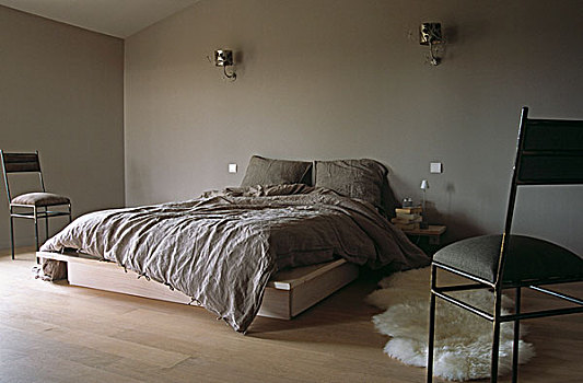 自然,色彩,床上用品,平台式床,卧室